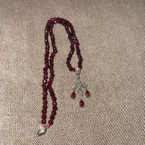 Garnet with Marcasite necklace